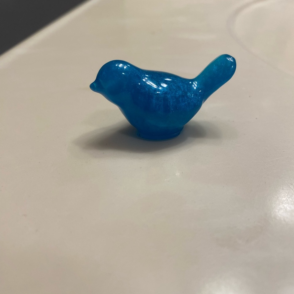 Homemade little resin blue  bird